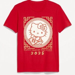 Hello Kitty Red lunar new year snake Graphic T-Shirt